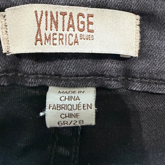 Vintage America Blues Boho Skinny Black Jean, size 6 - Picture 4 of 4